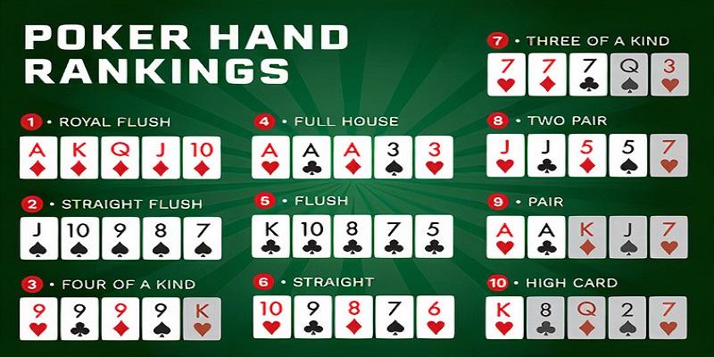 Các loại poker hand mà bạn nên biết